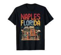 Naples Florida Retro Beach Palm Trees Design T-Shirt