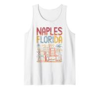 Naples Florida Retro Beach Palm Trees Design Tank Top