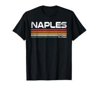 Naples Florida Retro Stripes Vintage Coastal City Design T-Shirt