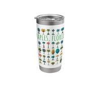Naples Florida, USA, Palm Trees Design Stainless Steel Insulated Tumbler