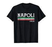 Naples Italy Italian Flag Napoli Value Graphic T-Shirt, Men, Black, L