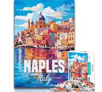 Naples Italy Jigsaw Puzzles for Adults 1000 Piece,Learning Educational Toys Family Games Gifts for Friends And Family 38x26cm