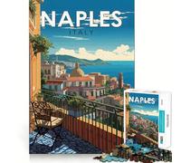Naples Italy Jigsaw Puzzles for Adults 1000 Piece Reason Skill Toy Anxiety Relief Exact Cut Elegant Gift (50x75cm)