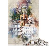 Naples Italy Watercolor Puzzles for Adults 1000 Pieces Wooden Puzzle for Adults And Teenager Home Decoration Puzzle Toys 1000pcs (75x50cm)