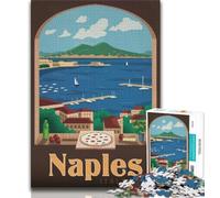 Naples Jigsaw Puzzles for Adults 1000 Pieces,Family Game Stress Reliever Difficult Challenge Great Gifts And Toys 38x26cm