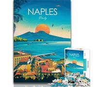 Naples Jigsaw Puzzles for Adults 1000 Pieces,Family Game Stress Reliever Difficult Challenge Great Gifts And Toys 38x26cm