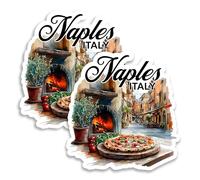 Naples Napoli Italy Magnet 4 inch 2 Pack Vinyl for Souvenir Gift Refrigerator Fridge Dishwasher ID44999