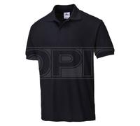 Naples Polo Shirt Black Extra large - Polycotton Fabric - Portwest B210BKRXL