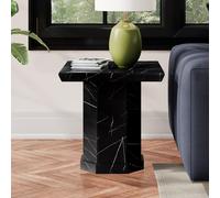 Naples Side Table - Square - Black Marble