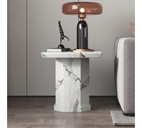 Naples Side Table - Square - White Marble