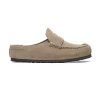 Birkenstock Naples Wrapped Suede Leather Narrow Clogs Beige EU 40