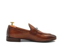 Naples2 - Men’s Italian Leather Snaffle Bit Loafer Shoes Flexi Leather Sole Handmade in Italy (Tan Brown, UK Footwear Size System, Adult, Men, Numeric, Medium, 9)