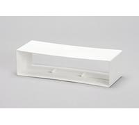 NaplesUK 204mm x 60mm Rectangular Flat Channel Ducting Connector - White Plastic