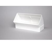 NaplesUK 220mm x 90mm Megaduct Flat Channel Ducting 45º Vertical Bend - White Plastic