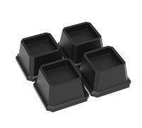 Napnapday Bed Risers 2 Inch Heavy Duty Bed Furniture Elevators, 1,500 lbs Lifts Up Riser for Sofa and Table Set of 4, Black