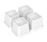 Napnapday Bed Risers 3 Inch Heavy Duty Bed Furniture Elevators, 1,500 lbs Lifts Up Riser for Sofa and Table Set of 4, White