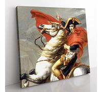 Napoleon At The Great St. Bernard Canvas Wall Art Print 20x20 Inch