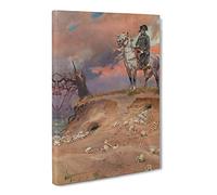 Napoleon By Wojciech Kossak Canvas Print | Gallery Wrapped 30mm Frame Wall Art | 20x14 inches | Ready to Hang | Classic Picture | Living Room Bedroom Lounge Office