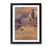 Napoleon By Wojciech Kossak Classic Painting Framed Print | A3 Black Framed Wall Art | Ready to Hang | Classic Historical Picture | Living Room Bedroom Lounge Office