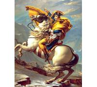 Napoleon Crossing the Alps - Jacques-Louis David - Large Notebook: 120 Lined Pages, College Ruled, 8.5"x 11" Journal Diary Notepad