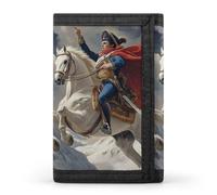 Napoleon Crossing The Alps Repro Trifold Wallet Portable Zip Slim Purse | Pocket Wallets,Card Holder,Men Women Gifts