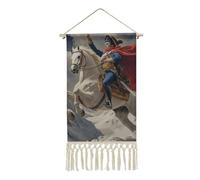 Napoleon Crossing The Alps Reproduction Tapestry with Tassels Cotton Linen Wall Hanging Poster Wall Art for Home Decor