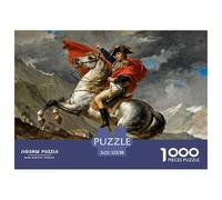Napoleon Crossing The Alps Wooden Jigsaw Puzzle Waterproof 1000 Piece Puzzles for Adults Gifts Impossible Challenging Games