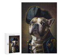 Napoleon French Bulldog, 300 PCS Displayable Picture Puzzle, Festive Gift for Adults, with A Decorative Finished Picture