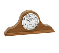 Napoleon Shaped Oak Finish Wooden Mantel Clock with Arabic Dial
