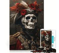 Napoleon Skeleton 1000 Pieces Jigsaws Adults Puzzles Gifts Memory Upgrade Leisure Time Sharp Cut Wall Art Decor (38x26cm)