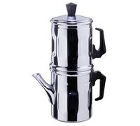 Neapolitan Coffee Maker Polished Aluminum Tz 3 Ilsa Handle and Bakelite Knob