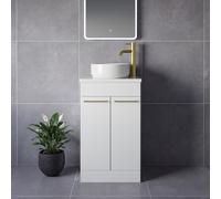 Napoli 390 2 Door Vanity Unit for Countertop Basins | Gloss White | MDF | 500mm