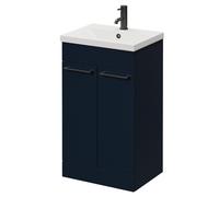 Napoli 390 2 Door Vanity Unit with Glide Basin | Deep Blue | MDF | 500mm