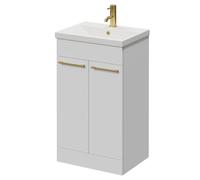 Napoli 390 2 Door Vanity Unit with Glide Basin | Gloss White | MDF | 500mm