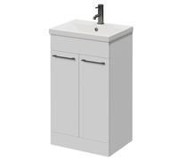 Napoli 390 2 Door Vanity Unit with Glide Basin | Gloss White | MDF | 500mm