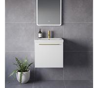 Napoli 390 Wall Mounted Single Drawer Vanity Unit with Glide Basin | Gloss White | MDF | 500mm