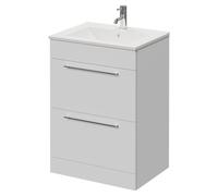 Napoli 460 2 Drawer Vanity Unit with Angel Basin | Gloss White | MDF | 600mm