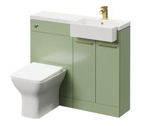 Napoli Combination Vanity Unit Toilet Suite | Olive Green | Plastic | 1000mm