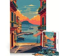 Napoli Harbor Sunset 1000 Piece Jigsaw Puzzles for Adults Jigsaw Fine Logic Toy Quiet Fun Neat Edge Memorable Gift (50x75cm)