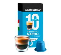 Napoli Intense Espresso Coffee (200 capsules) Nespresso compatible, 20 boxes of 10 capsules, strong enveloping espresso, persistent aftertaste and heavy full-bodied cream (La Capsuleria)