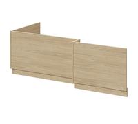 Napoli L Shaped Front and End Bath Panel Set | Light Oak | MDF | 1700mm