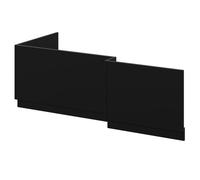Napoli L Shaped Front and End Bath Panel Set | Matt Black | MDF | 1700mm