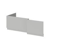 Napoli L Shaped Shower Bath Panel Set | Gloss Grey Pearl | MDF | 1700mm