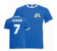 Napoli Men's Edinson Cavani Ringer Tee in Blue | Size: Large Napoli Blue L