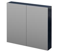 Napoli Wall Mounted Mirrored Cabinet | Deep Blue | Glass/MDF | 800mm