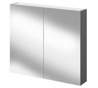 Napoli Wall Mounted Mirrored Cabinet | Gloss Grey | Glass/MDF | 800mm