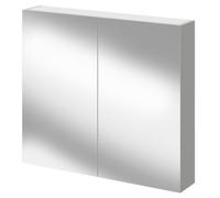 Napoli Wall Mounted Mirrored Cabinet | Gloss Grey Pearl | Glass/MDF | 800mm
