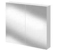 Napoli Wall Mounted Mirrored Cabinet | Gloss White | Glass/MDF | 800mm