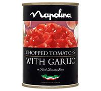 Napolina Chopped Tomatoes with Garlic in Tomato Juice (400g) - Pack of 6