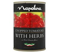 Napolina Chopped Tomatoes with Herbs in Tomato Juice (400g) - Pack of 2